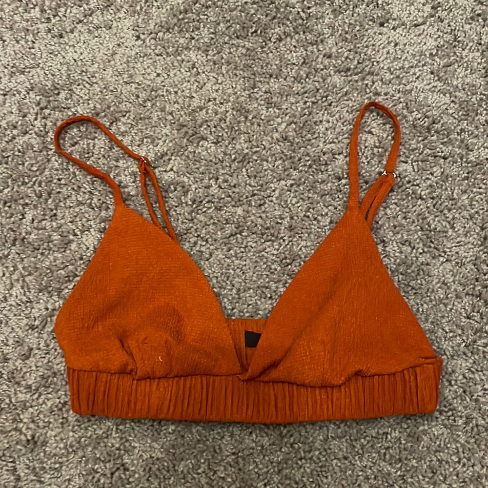 Orange glittery top